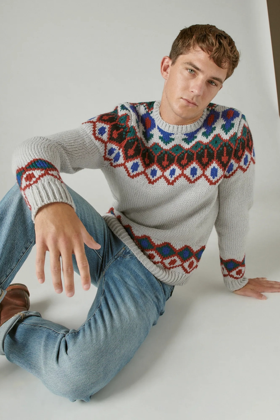 FAIRISLE CREW NECK SWEATER, image 6