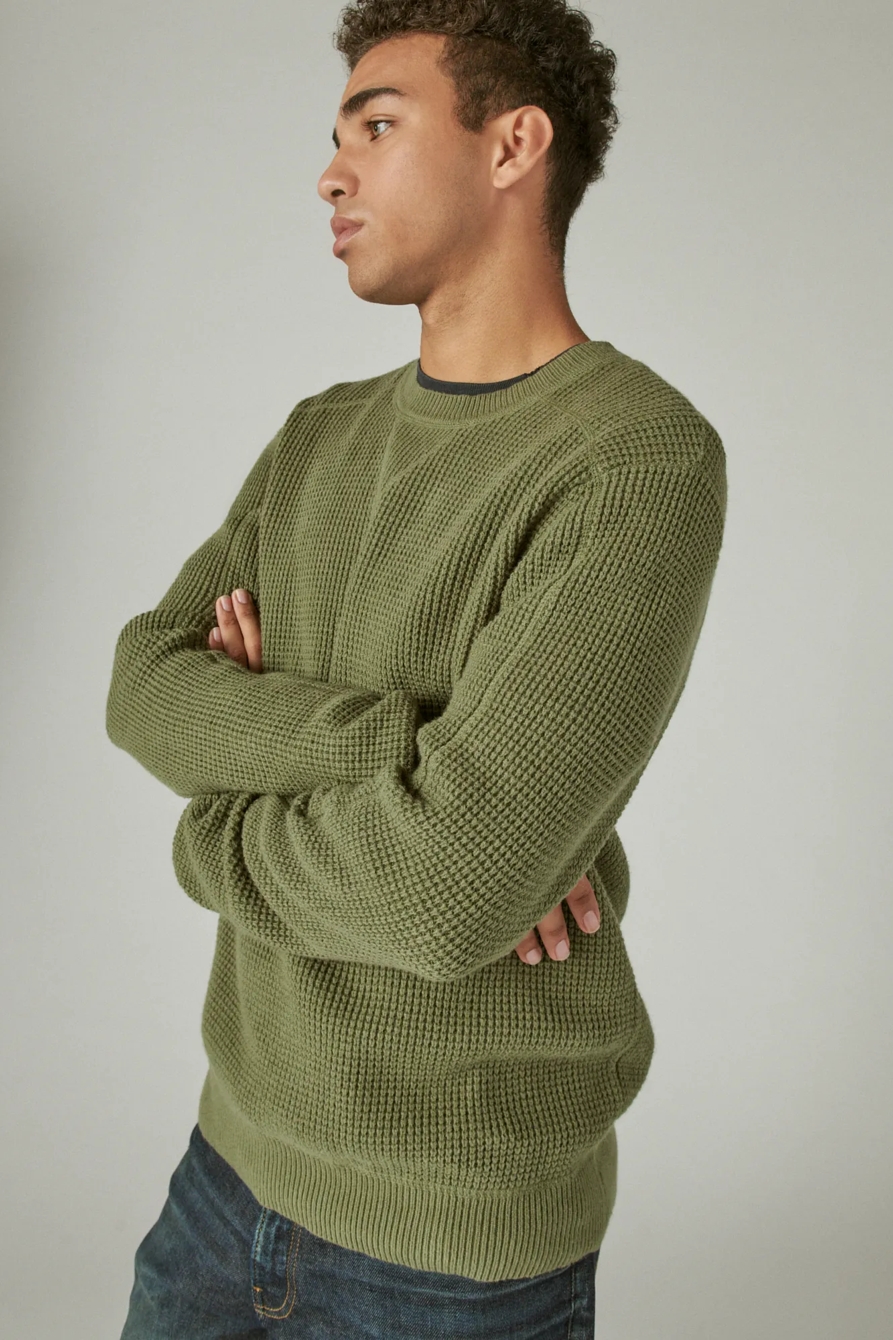 CLOUD WAFFLE SWEATER CREW, image 3