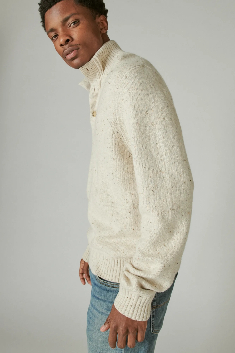 TWEED HALF MOCK NECK SWEATER, image 3
