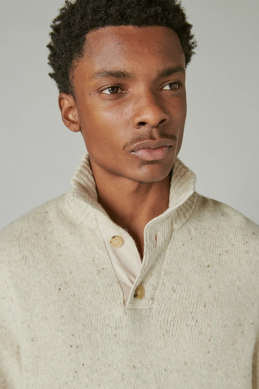 TWEED HALF MOCK NECK SWEATER, image 6