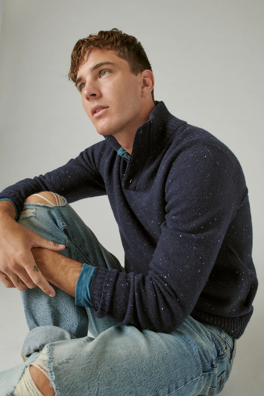 TWEED HALF MOCK NECK SWEATER, image 6