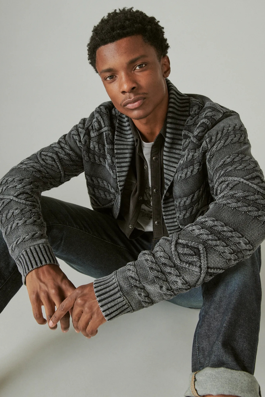 CABLE KNIT CARDIGAN, image 6