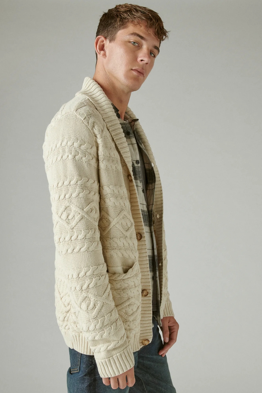 CABLE KNIT CARDIGAN, image 3