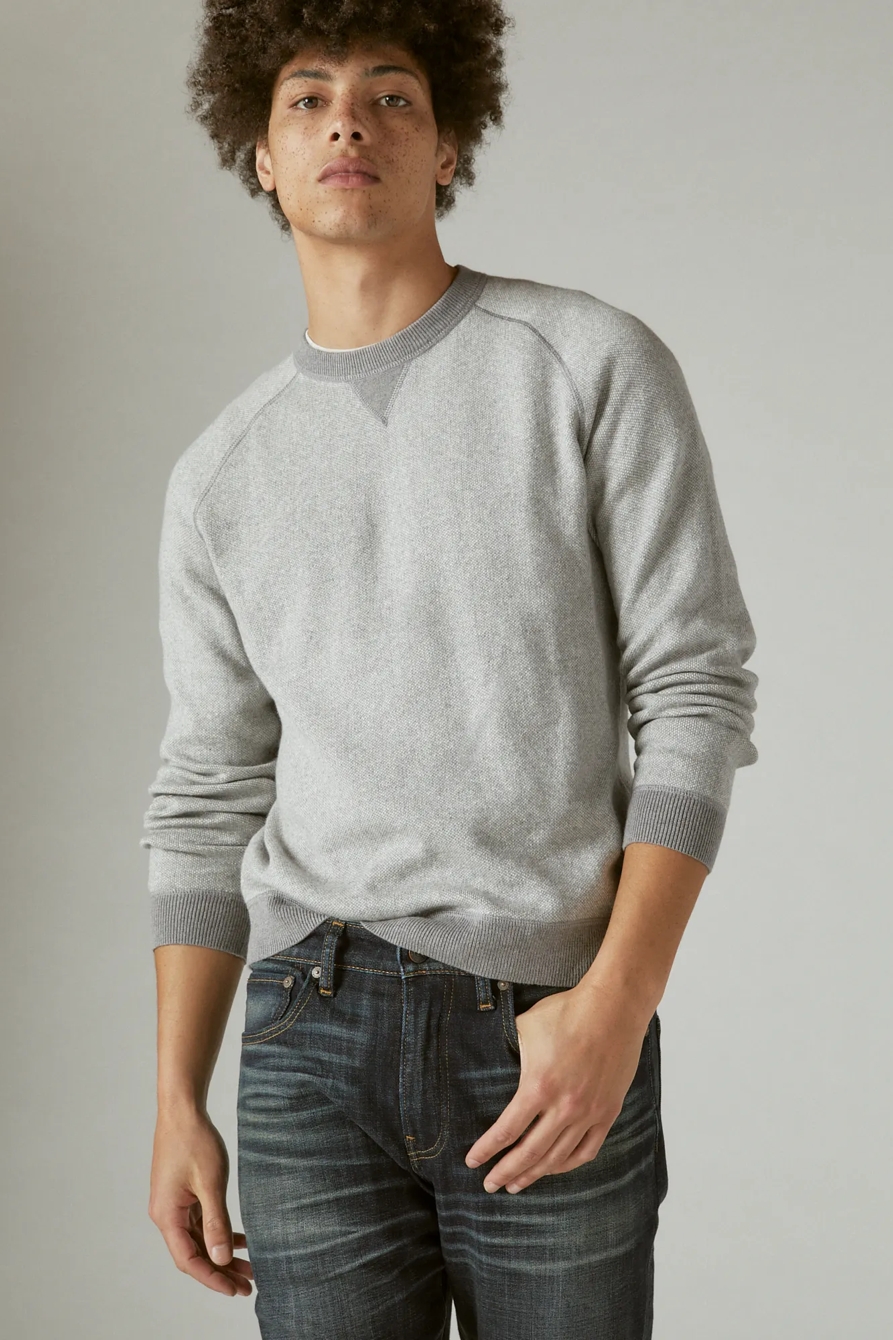 BIRD'S EYE CREW NECK SWEATER, image 3