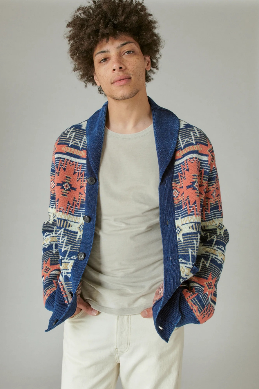 SOUTHWESTERN PRINT SHAWL CARDIGAN, image 2