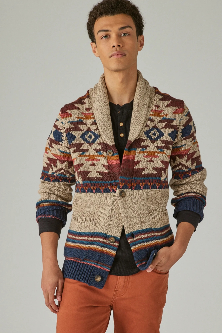 SOUTHWESTERN PRINT SHAWL CARDIGAN, image 2