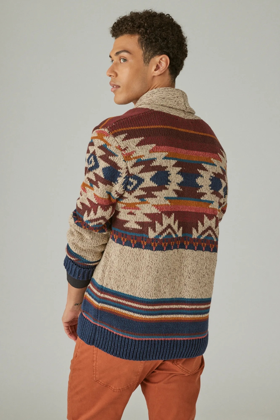 SOUTHWESTERN PRINT SHAWL CARDIGAN, image 3