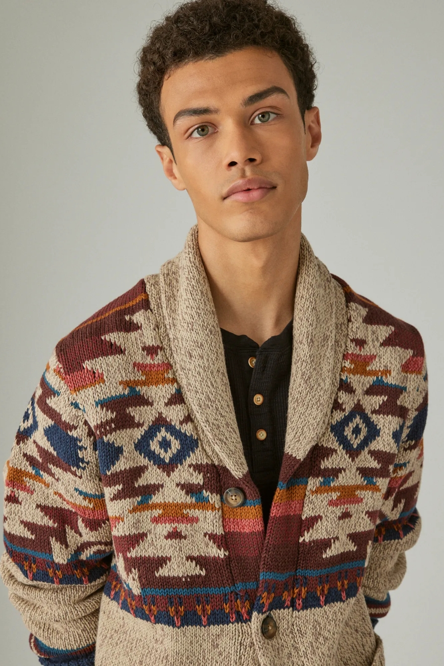 SOUTHWESTERN PRINT SHAWL CARDIGAN, image 4