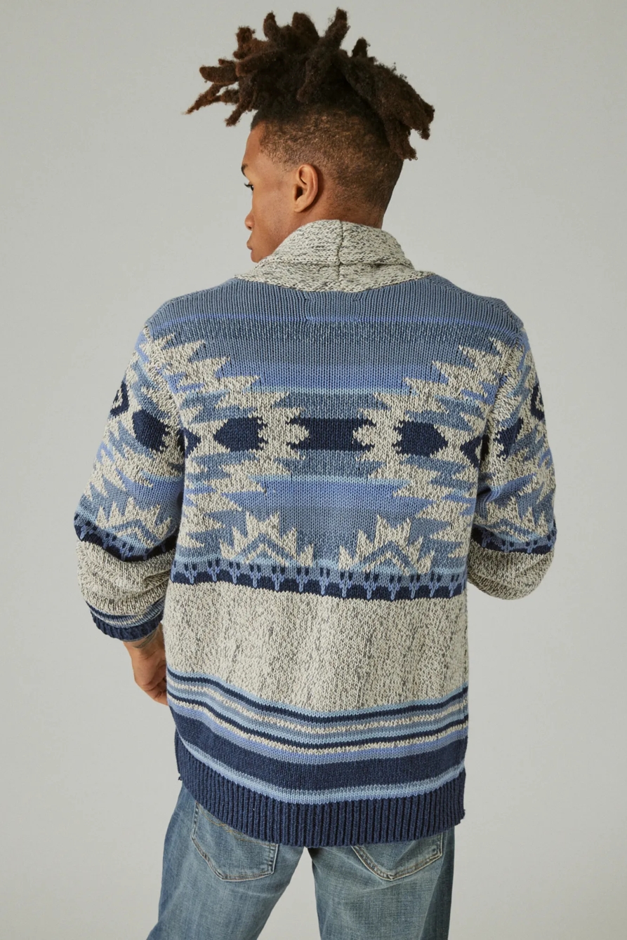 SOUTHWESTERN PRINT SHAWL CARDIGAN, image 2
