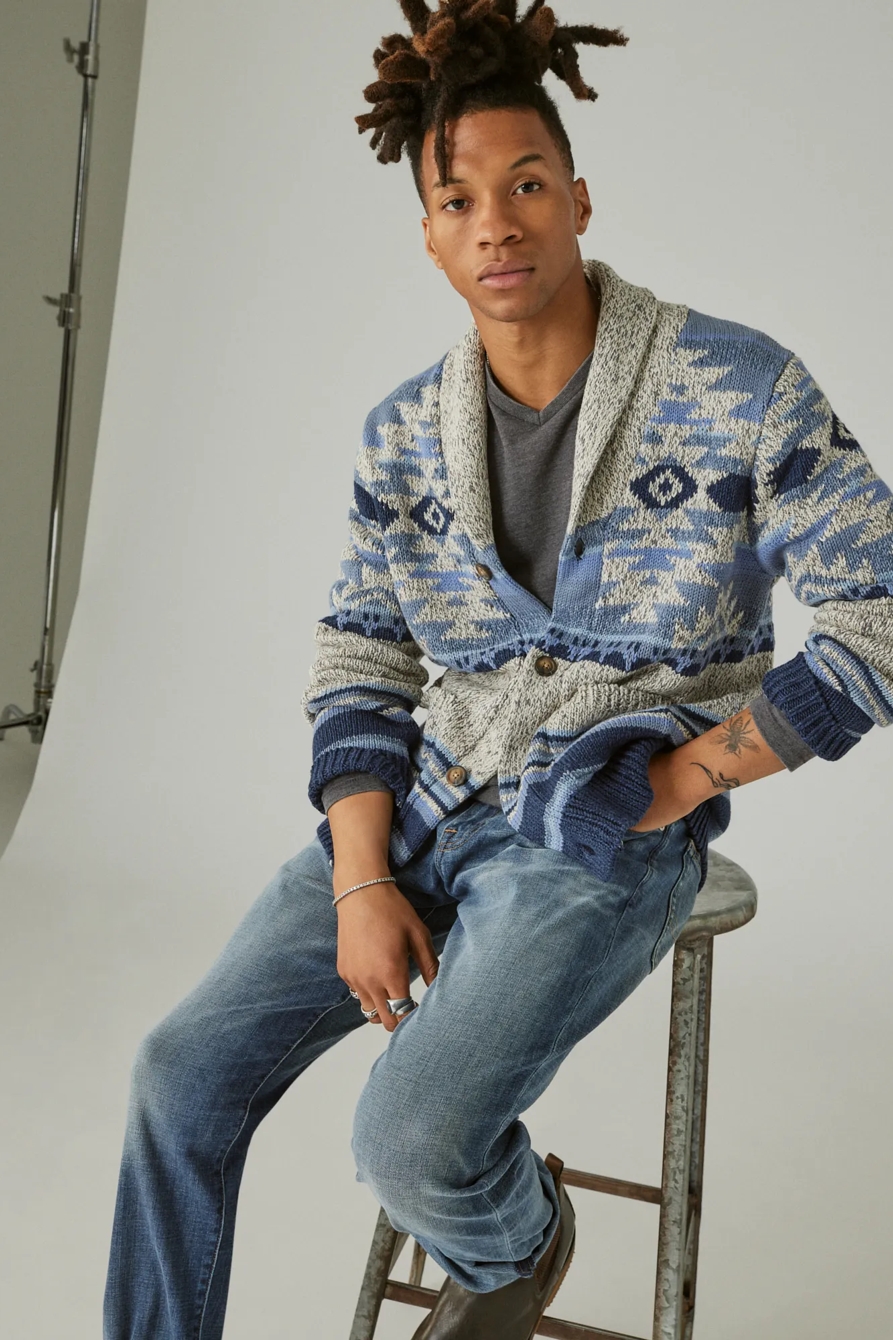 SOUTHWESTERN PRINT SHAWL CARDIGAN, image 4