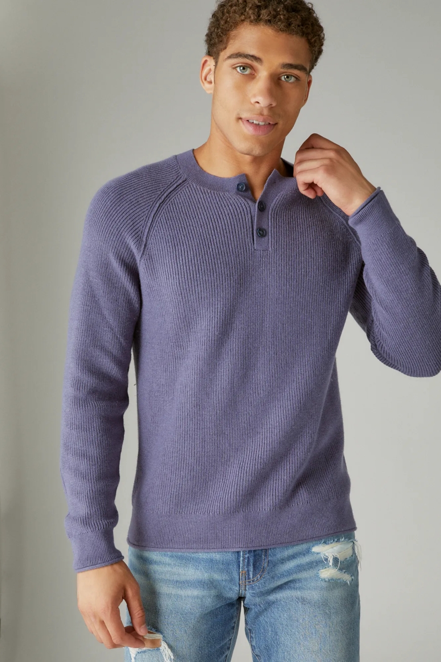CLOUD SOFT HENLEY SWEATER, image 2