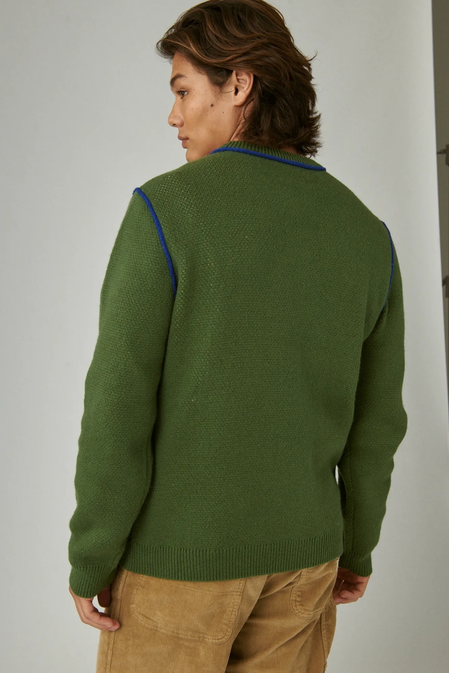 INTARSIA CREW NECK SWEATER, image 2