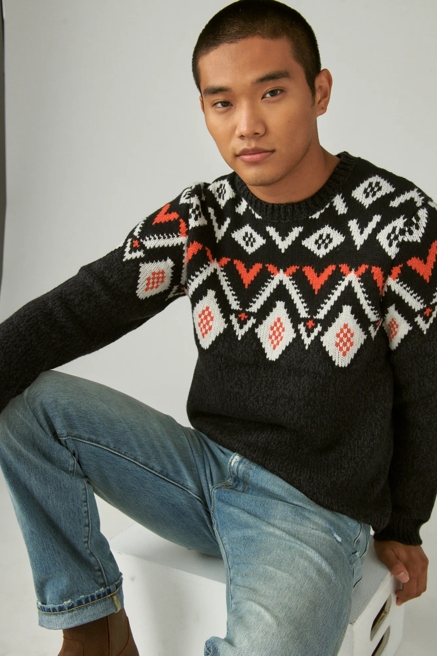 FAIRISLE CREW NECK SWEATER, image 1