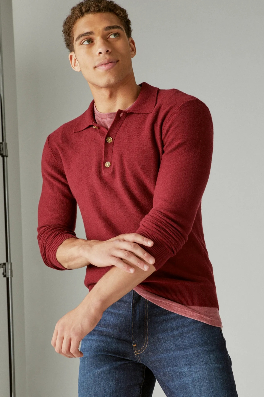 CLOUD SOFT POLO SWEATER, image 2