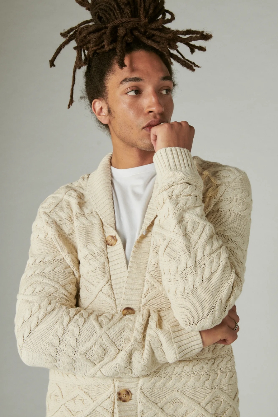 CABLE KNIT CARDIGAN, image 4