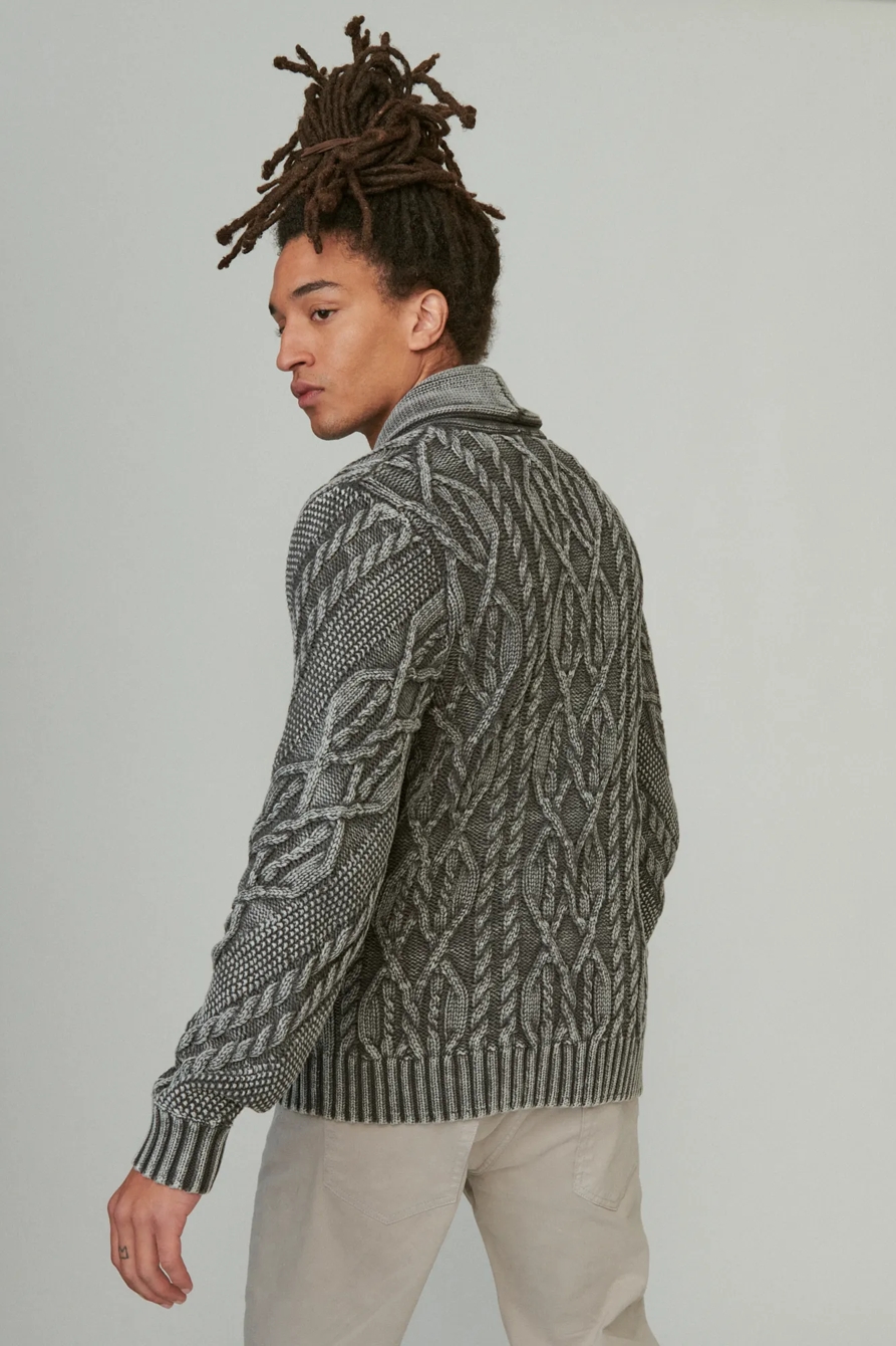 OVERDYE CABLE CARDIGAN, image 3