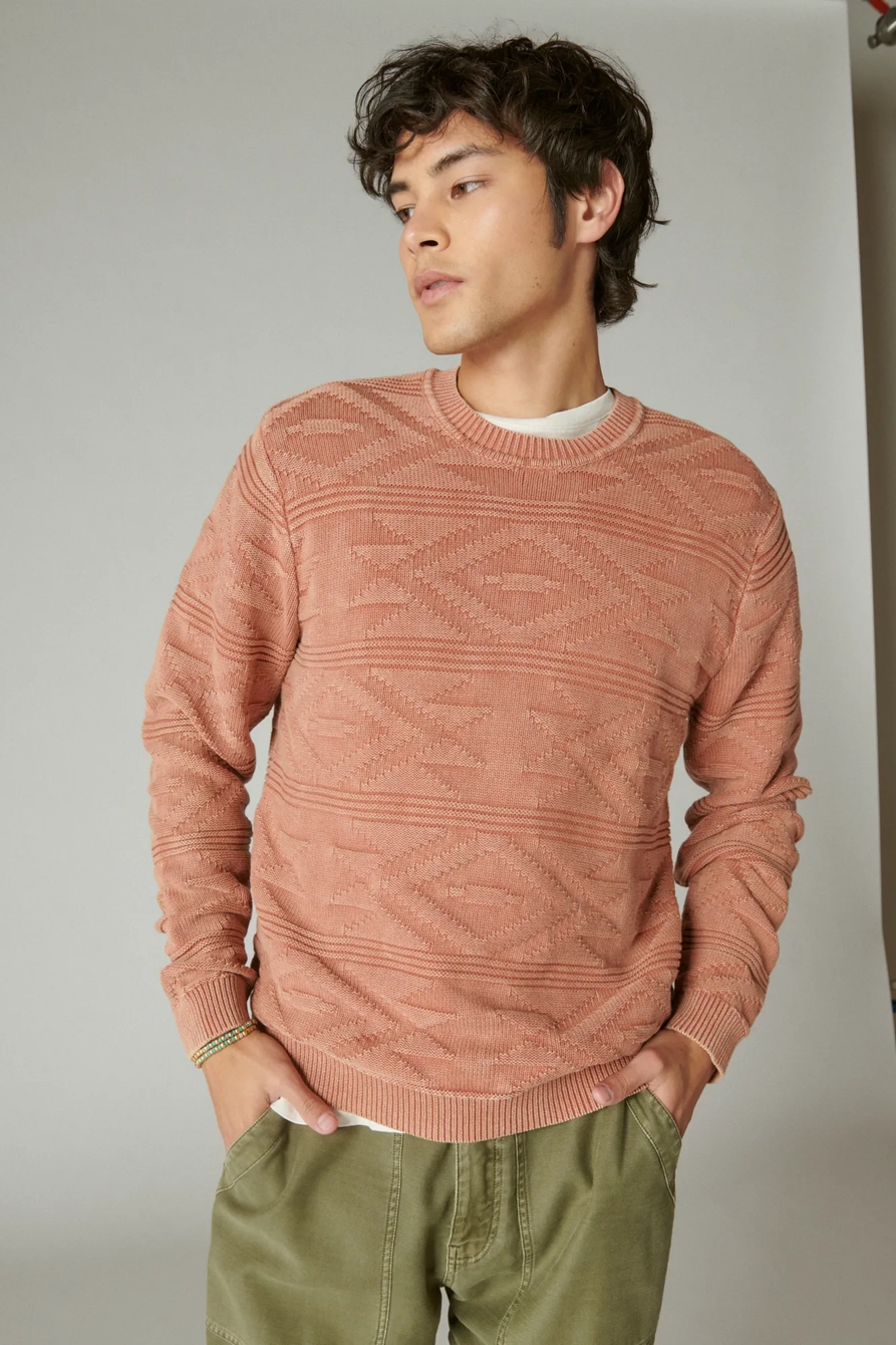 TEXTURED CREW NECK SWEATER, image 2