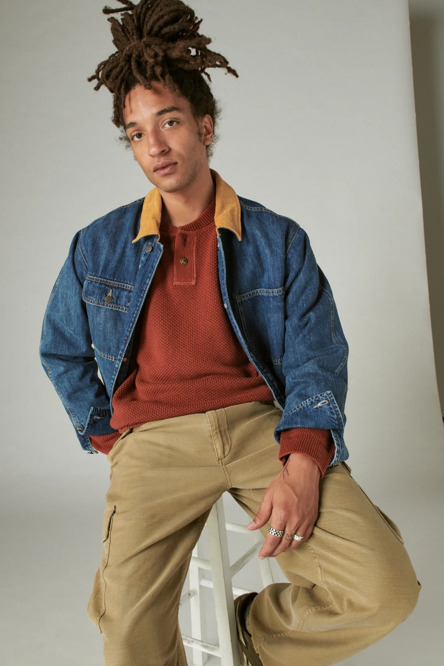 CLOUD SOFT HENLEY SWEATER, image 2