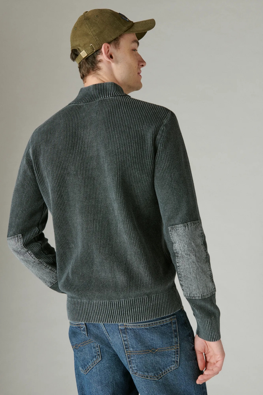 MIXED MEDIA MOCK NECK SWEATER, image 3