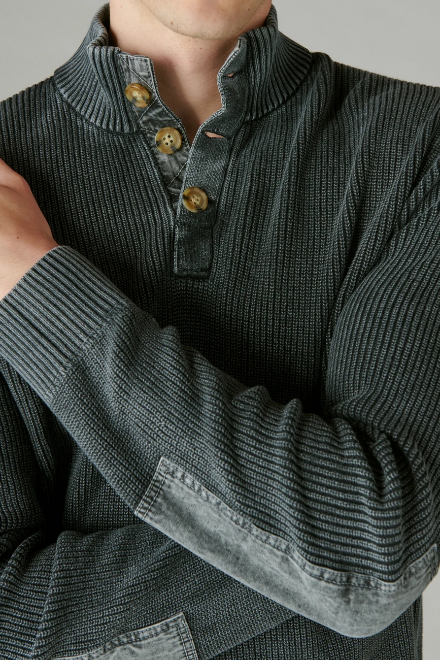 MIXED MEDIA MOCK NECK SWEATER, image 4