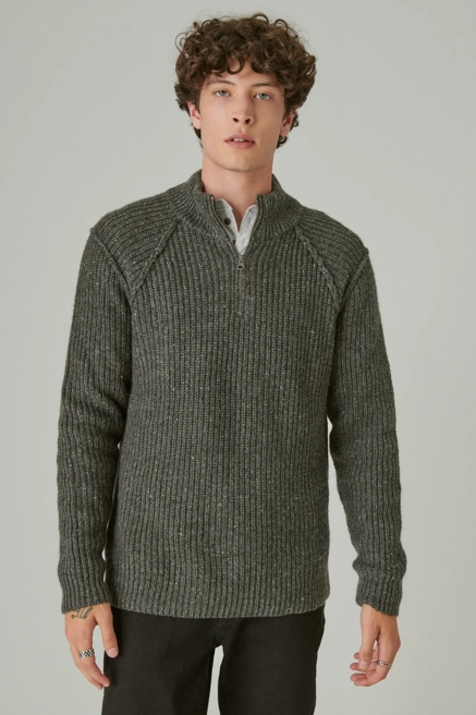 TWEED MOCK ZIP, image 1