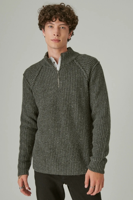 TWEED MOCK ZIP, image 2