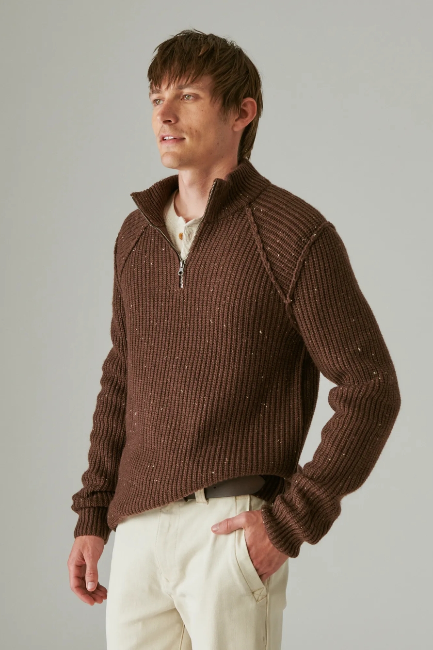 TWEED MOCK ZIP, image 2
