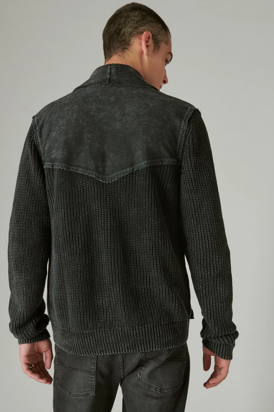 ACID WASH PATCHWORK CARDIGAN, image 3