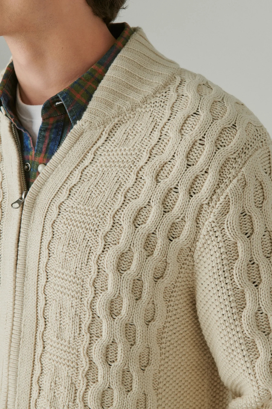 CABLE ZIP UP CARDIGAN, image 2