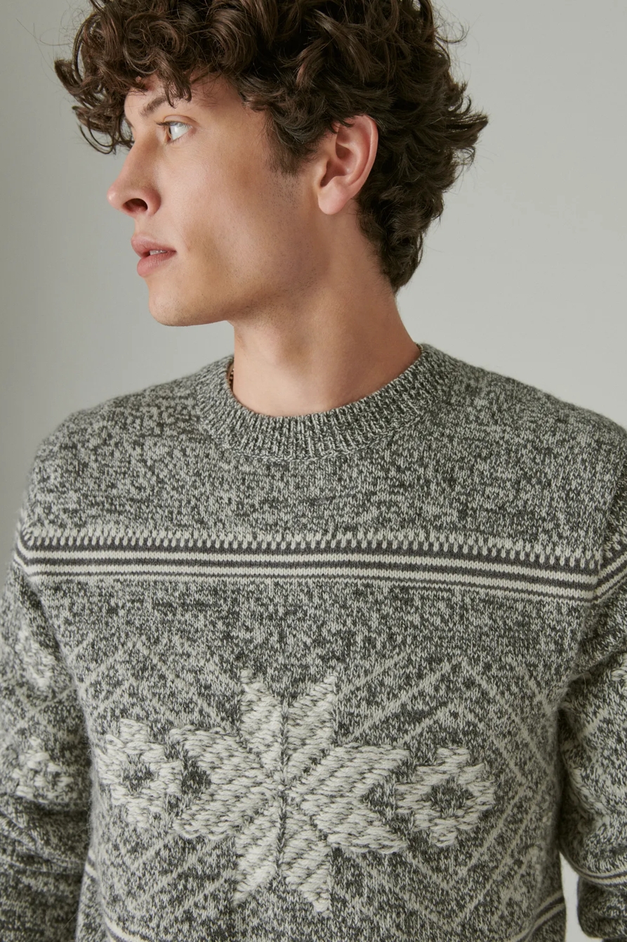 INTARSIA CREW NECK SWEATER, image 2