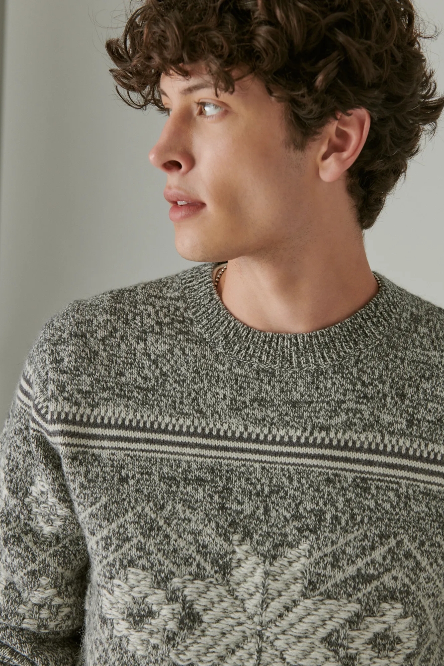 INTARSIA CREW NECK SWEATER, image 4