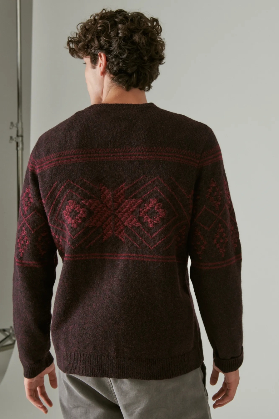 INTARSIA CREW NECK SWEATER, image 3