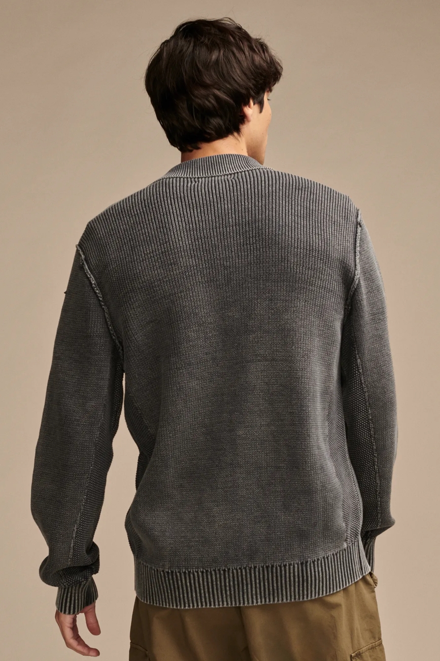 ACID WASH BUTTON THROUGH SWEATER CARDIGAN, image 4