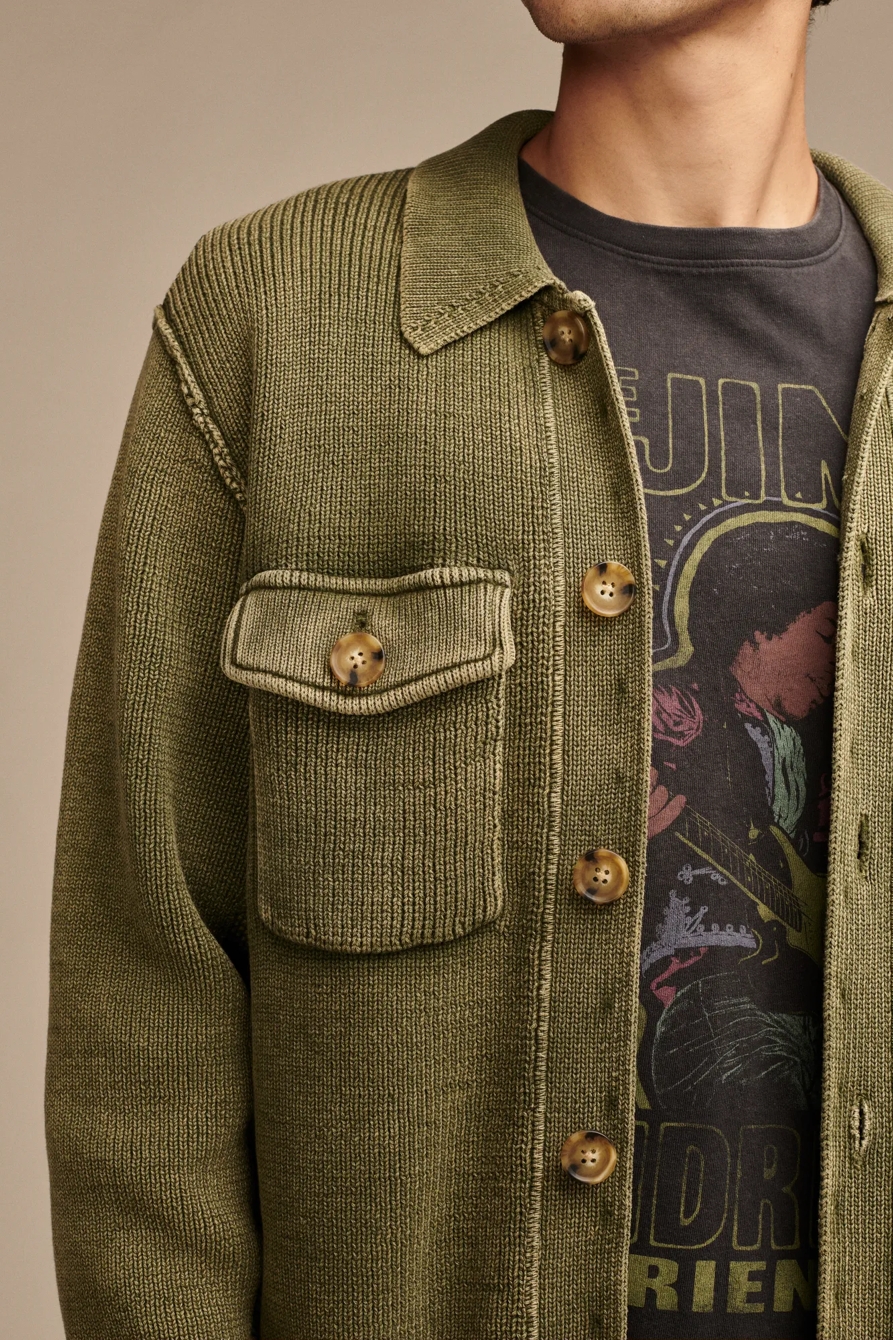 ACID WASH BUTTON THROUGH SWEATER CARDIGAN, image 2