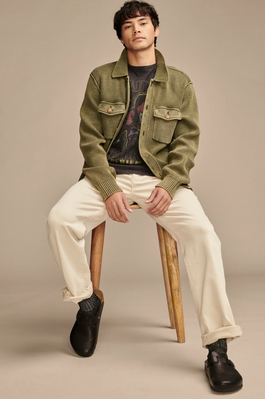 ACID WASH BUTTON THROUGH SWEATER CARDIGAN, image 3