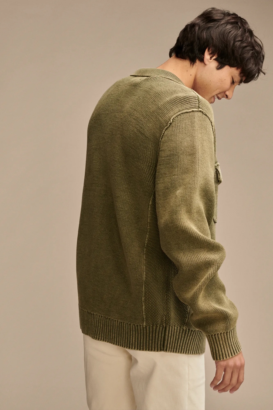 ACID WASH BUTTON THROUGH SWEATER CARDIGAN, image 4