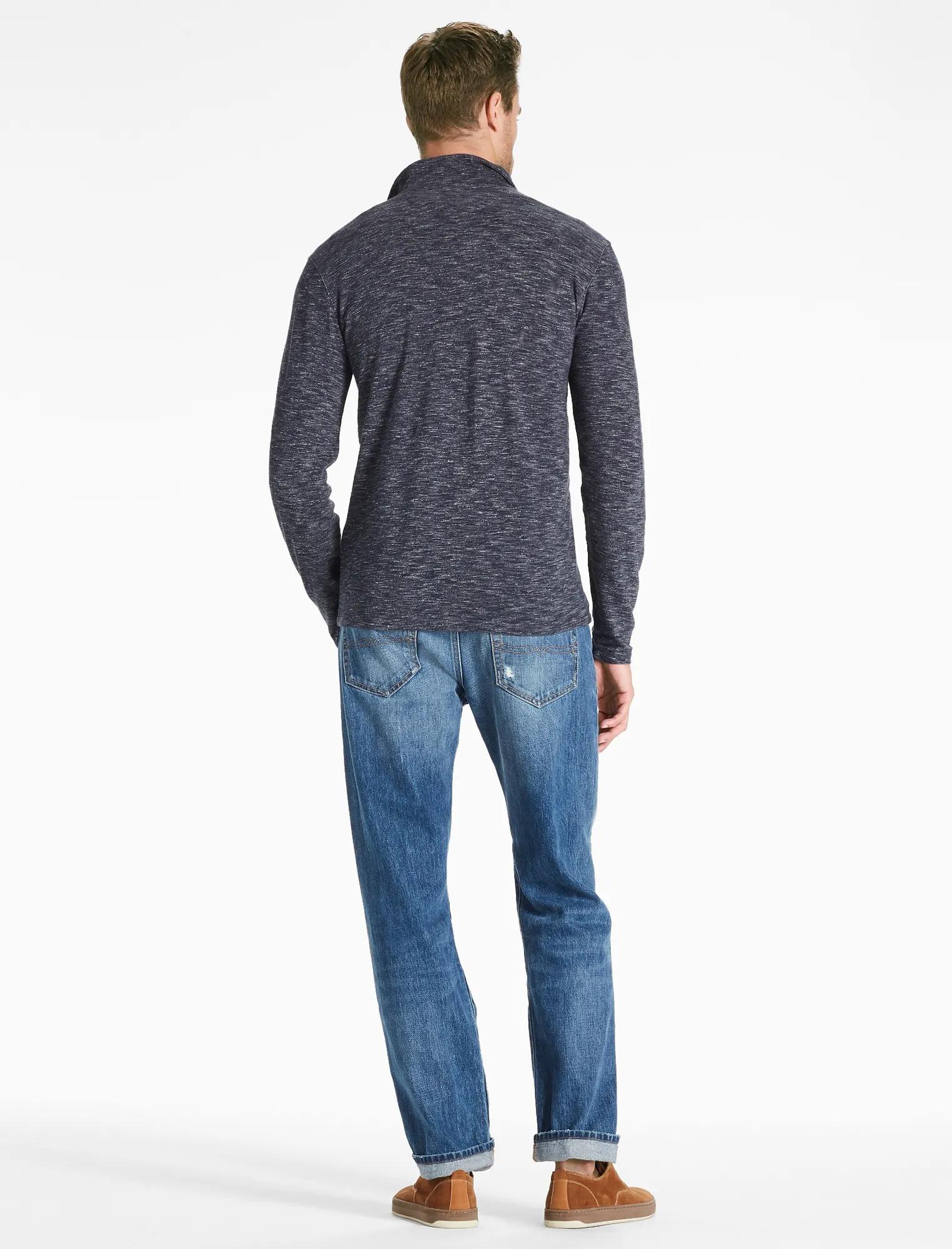 LONG SLEEVE JOHNNY COLLAR POLO, image 3