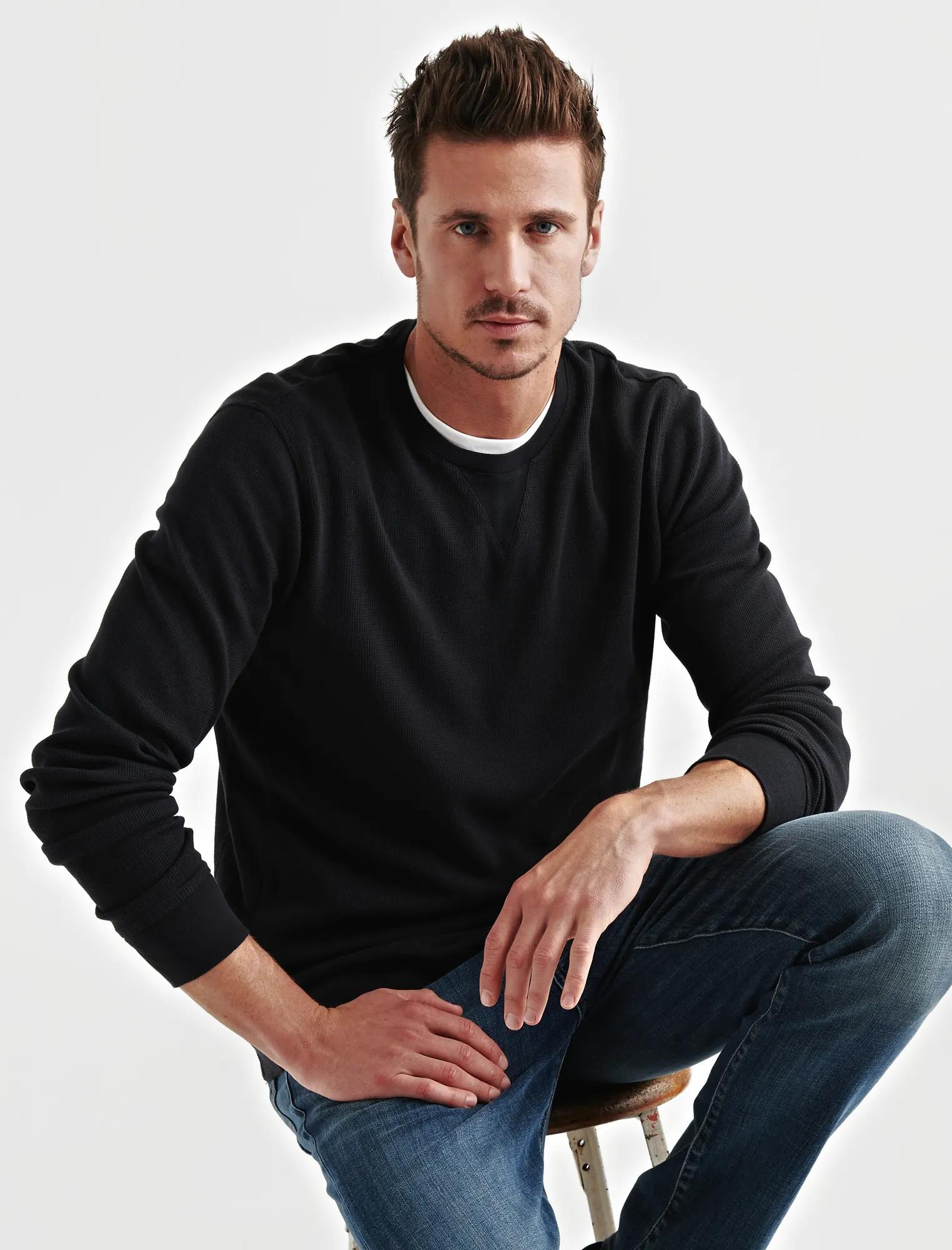 STRONG BOY BOX STITCH THERMAL CREW, image 1