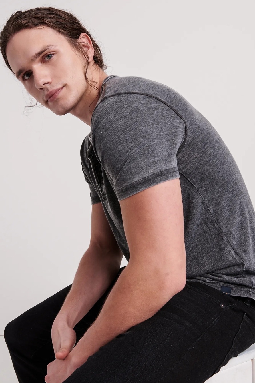 Venice Burnout Henley Shirt, image 2