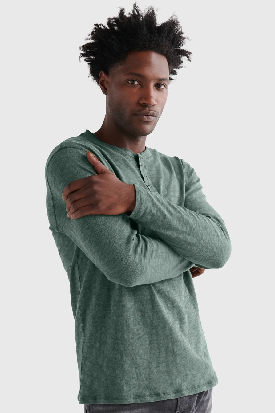 LONG SLEEVE SNAP HENLEY, image 2