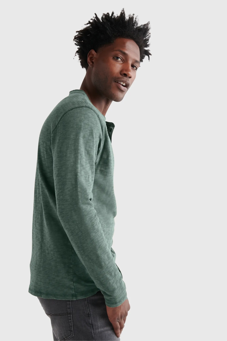 LONG SLEEVE SNAP HENLEY, image 3
