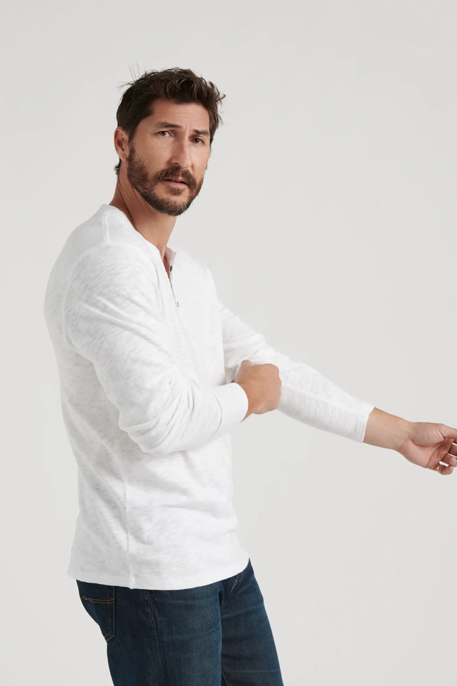 LONG SLEEVE SNAP HENLEY, image 3