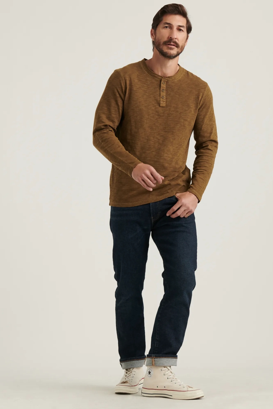 LONG SLEEVE SNAP HENLEY, image 2