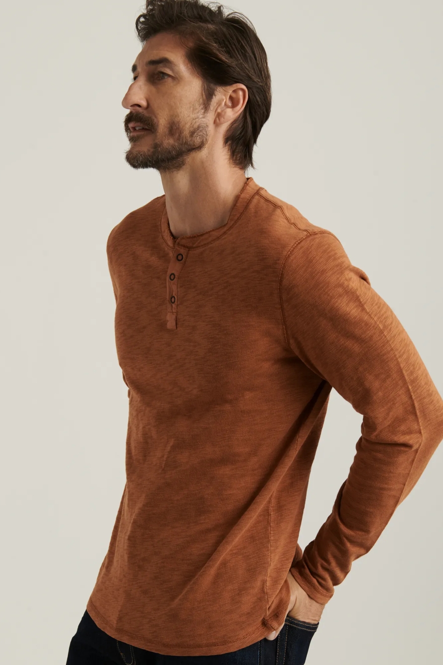 LONG SLEEVE SNAP HENLEY, image 3