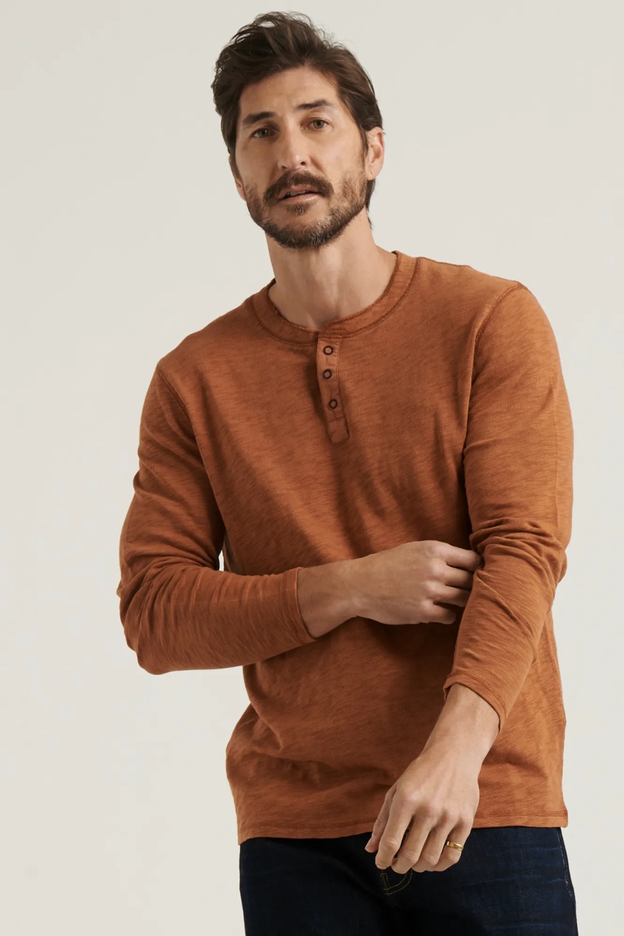 LONG SLEEVE SNAP HENLEY, image 4