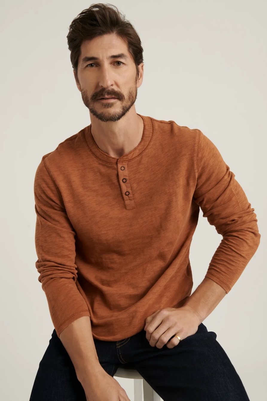 LONG SLEEVE SNAP HENLEY, image 5
