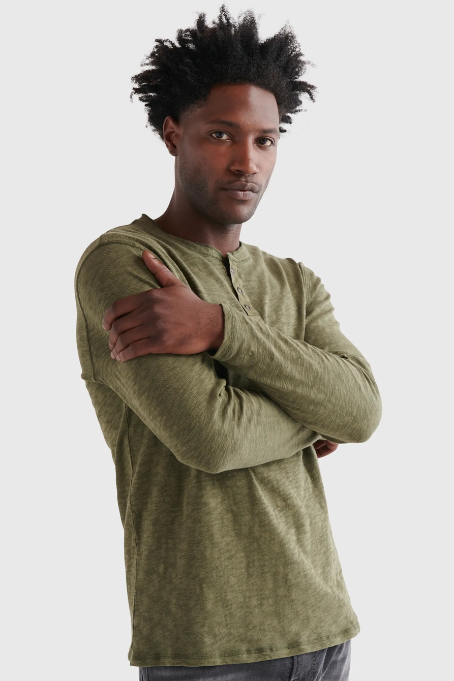 LONG SLEEVE SNAP HENLEY, image 2