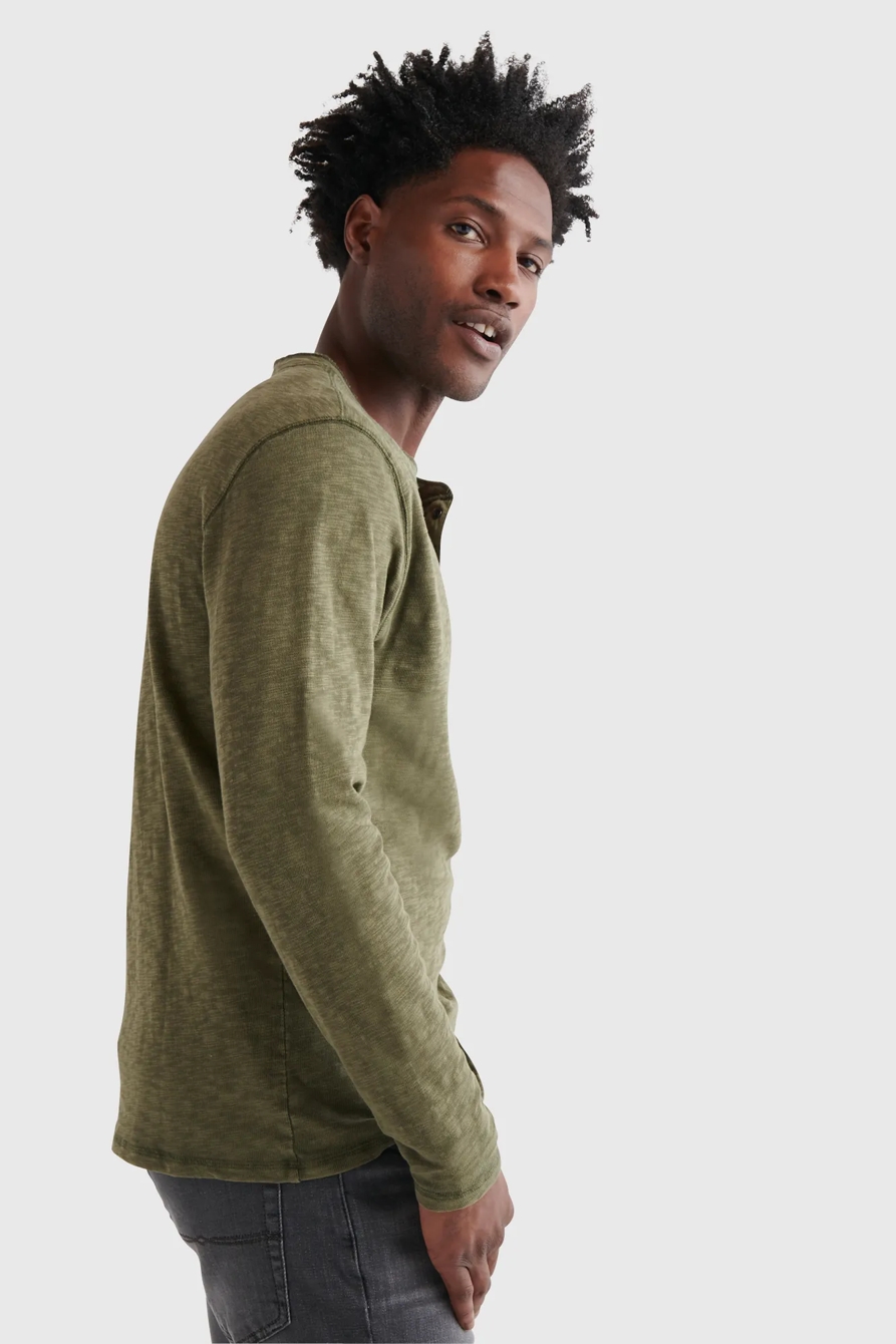 LONG SLEEVE SNAP HENLEY, image 3