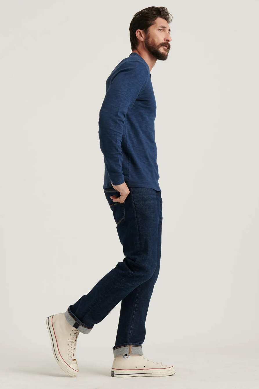 LONG SLEEVE SNAP HENLEY, image 3