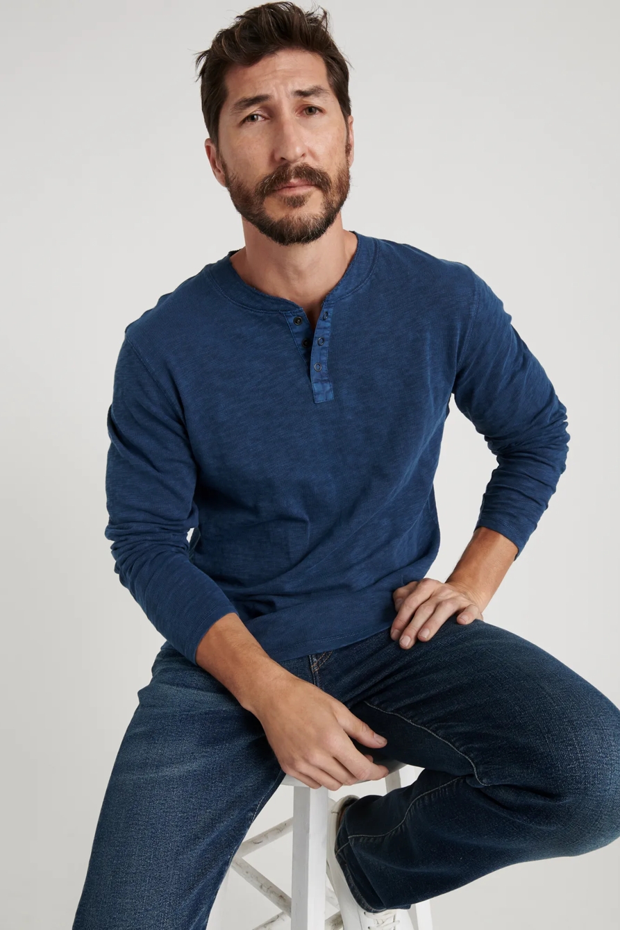 LONG SLEEVE SNAP HENLEY, image 6
